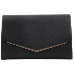 Kopertówki damskie wizytowe pojemne eleganckie BLACK