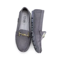 Mokasyny szare buty damskie 5 Paris