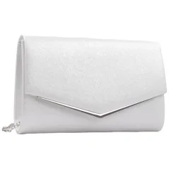 Kopertówki damskie wizytowe pojemne eleganckie SILVER