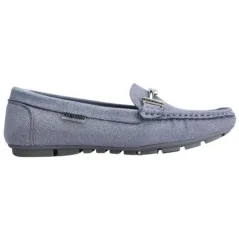 Mokasyny niebieskie buty damskie 8 Paris