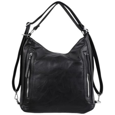 Torebka damska shopper na ramię miejski pojemny BLACK