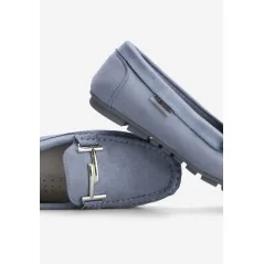 Mokasyny niebieskie buty damskie 8 Paris