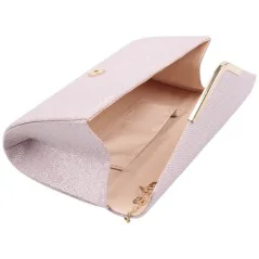 Kopertówki damskie wizytowe pojemne eleganckie PINK