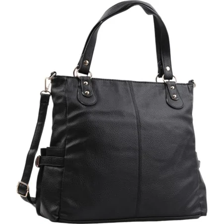 Torebka damska shopper na ramię miejski pojemny BLACK