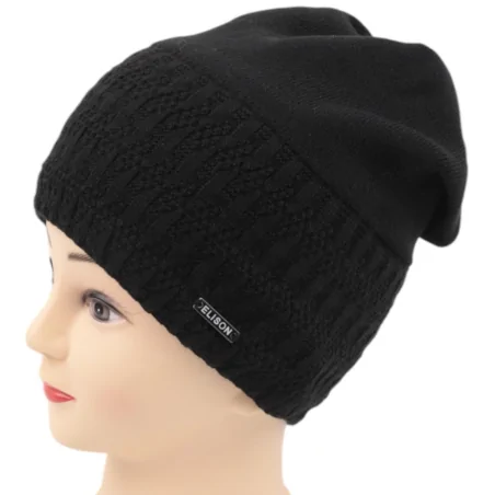 CZAPKA ZIMOWA DAMSKA CIEPŁA BLACK