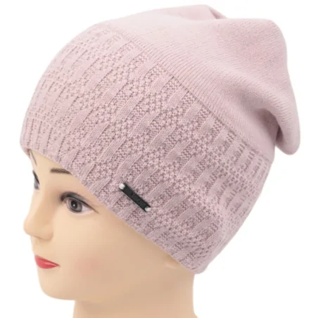 CZAPKA ZIMOWA DAMSKA CIEPŁA PINK