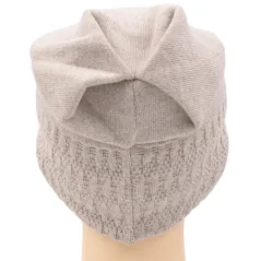 CZAPKA ZIMOWA DAMSKA CIEPŁA BEIGE