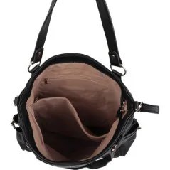 Torebka damska shopper na ramię miejski pojemny BLACK