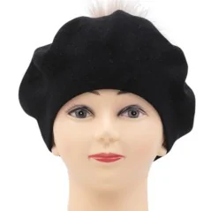 CZAPKA ZIMOWA DAMSKA CIEPŁA BLACK