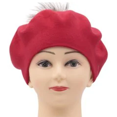 CZAPKA ZIMOWA DAMSKA CIEPŁA RED