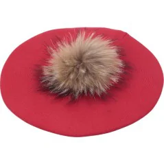 CZAPKA ZIMOWA DAMSKA CIEPŁA RED