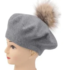 CZAPKA ZIMOWA DAMSKA CIEPŁA GREY