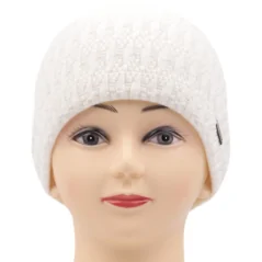 CZAPKA ZIMOWA DAMSKA CIEPŁA WHITE