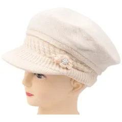 CZAPKA ZIMOWA DAMSKA CIEPŁA BEIGE