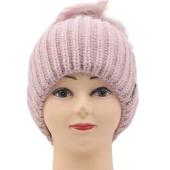 CZAPKA ZIMOWA DAMSKA CIEPŁA PINK