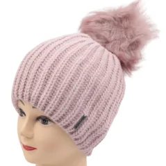 CZAPKA ZIMOWA DAMSKA CIEPŁA PINK