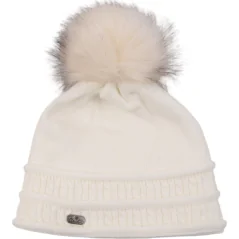CZAPKA ZIMOWA DAMSKA CIEPŁA WHITE