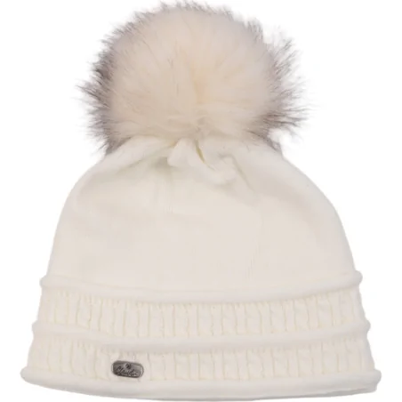 CZAPKA ZIMOWA DAMSKA CIEPŁA WHITE