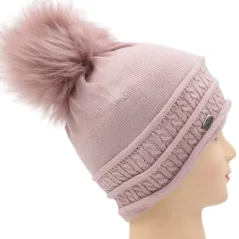 CZAPKA ZIMOWA DAMSKA CIEPŁA PINK