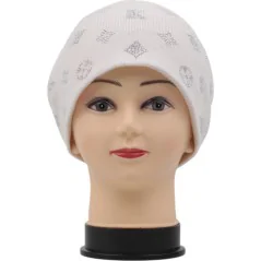CZAPKA ZIMOWA DAMSKA CIEPŁA WHITE