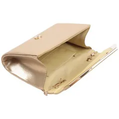 Kopertówki damskie wizytowe pojemne eleganckie BROWN