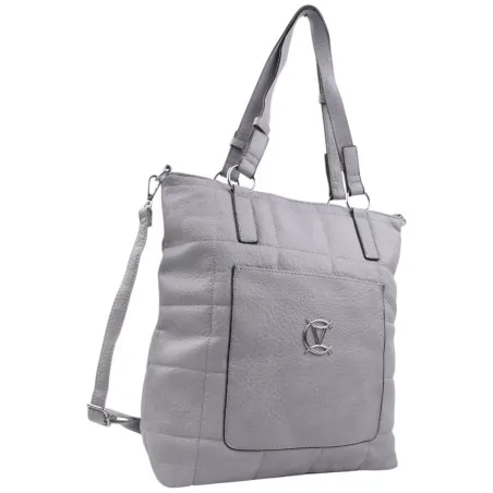 Torebka damska shopper na ramię miejski pojemny GREY