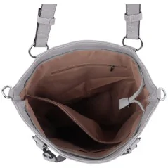 Torebka damska shopper na ramię miejski pojemny GREY