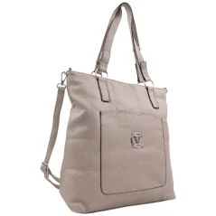 Torebka damska shopper na ramię miejski pojemny KHAKI