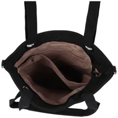 Torebka damska shopper na ramię pojemny miejski BLACK
