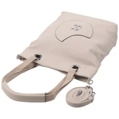 Torebka damska shopper na ramię pojemny miejski BEIGE