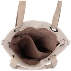 Torebka damska shopper na ramię pojemny miejski BEIGE