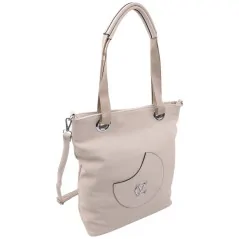Torebka damska shopper na ramię pojemny miejski BEIGE