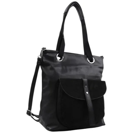 Torebka damska shopper na ramię pojemny miejski BLACK