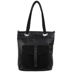 Torebka damska shopper na ramię pojemny miejski BLACK