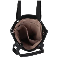 Torebka damska shopper na ramię pojemny miejski BLACK