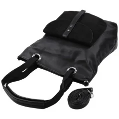 Torebka damska shopper na ramię pojemny miejski BLACK