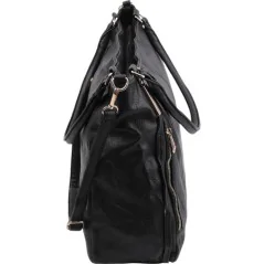 Torebka damska shopper na ramię miejski pojemny BLACK