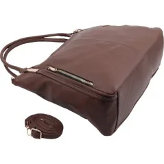 Torebka damska shopper na ramię miejski pojemny COFFEE