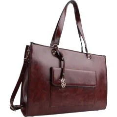 Torebka damska shopper na ramię miejski pojemny BROWN