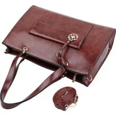 Torebka damska shopper na ramię miejski pojemny BROWN
