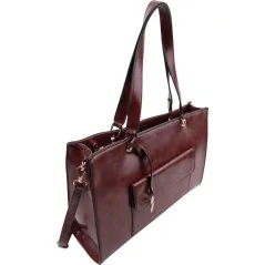 Torebka damska shopper na ramię miejski pojemny BROWN
