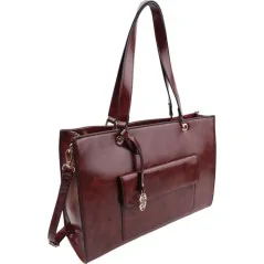 Torebka damska shopper na ramię miejski pojemny BROWN