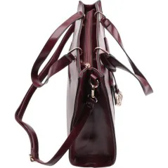Torebka damska shopper na ramię miejski pojemny WINE RED