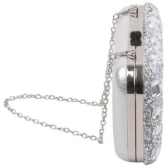 Kopertówki damskie wizytowe pojemne eleganckie SILVER