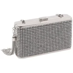Kopertówki damskie wizytowe pojemne eleganckie SILVER