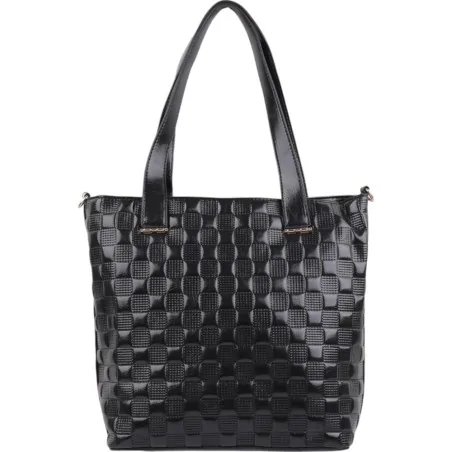 Torebka damska shopper na ramię miejski pojemny BLACK