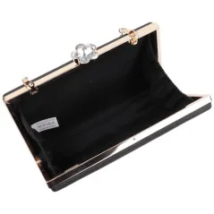 Kopertówki damskie wizytowe pojemne eleganckie BLACK