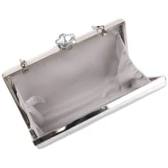 Kopertówki damskie wizytowe pojemne eleganckie SILVER