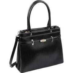 Torebka damska shopper na ramię miejski pojemny BLACK