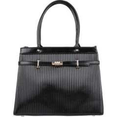 Torebka damska shopper na ramię miejski pojemny BLACK